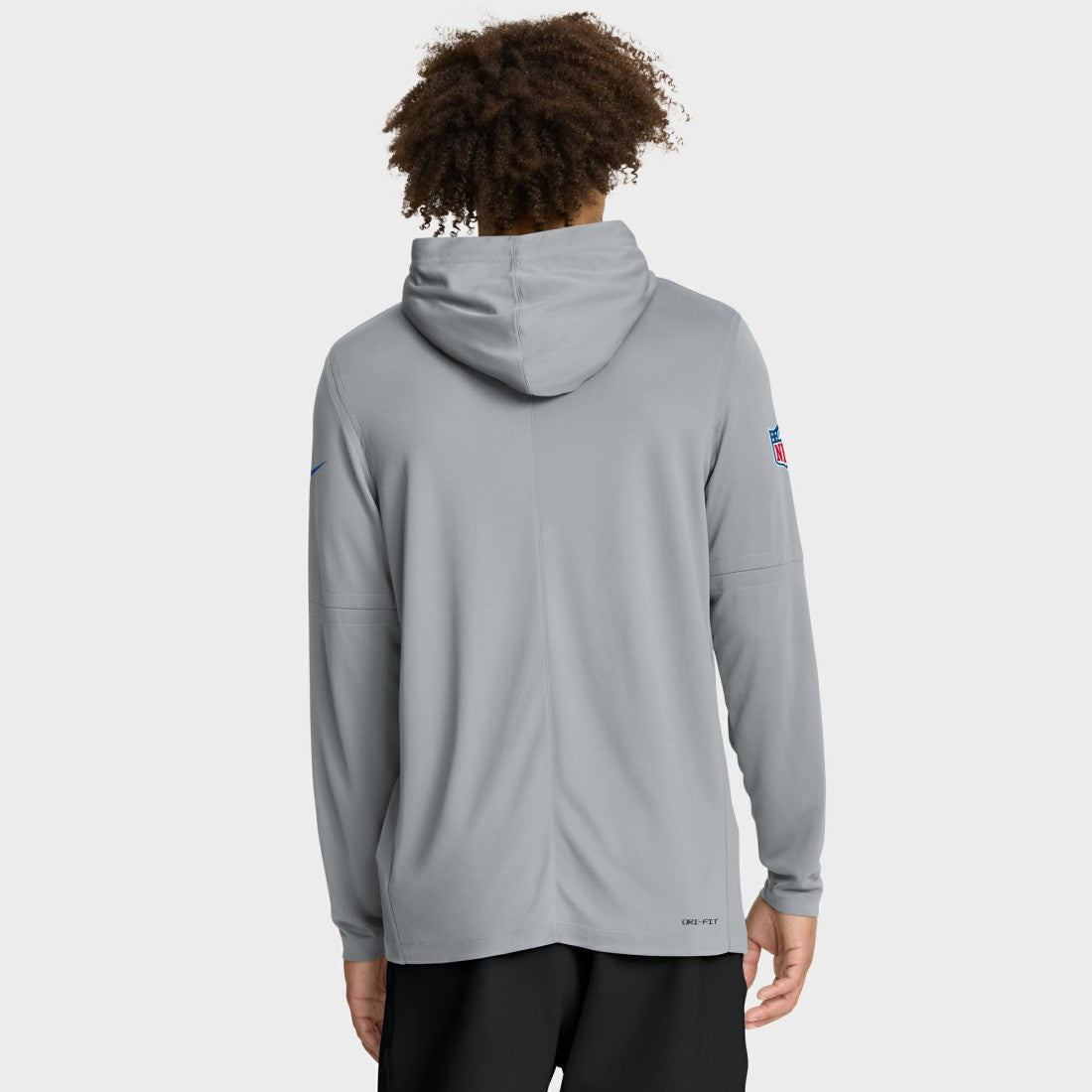 Detroit Lions Sideline Pure Fury Performance Long Sleeve Hoodie T-Shirt Gray