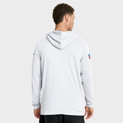 Green Bay Packers Sideline Pure Fury Performance Long Sleeve Hoodie T-Shirt White