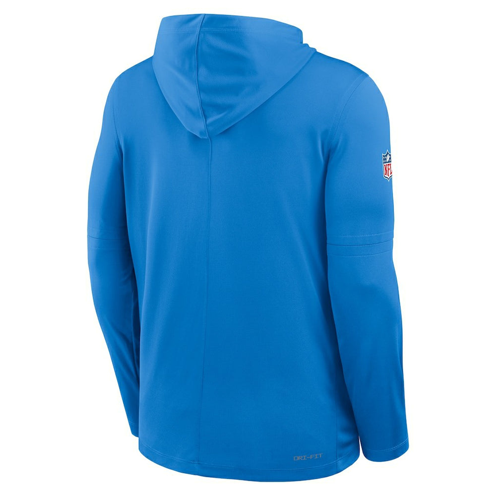 Los Angeles Chargers Sideline Pure Fury Performance Long Sleeve Hoodie T-Shirt Powder Blue