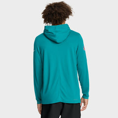 Miami Dolphins Sideline Pure Fury Performance Long Sleeve Hoodie T-Shirt Aqua