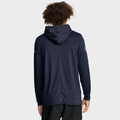 Denver Broncos Sideline Pure Fury Performance Long Sleeve Hoodie T-Shirt Navy