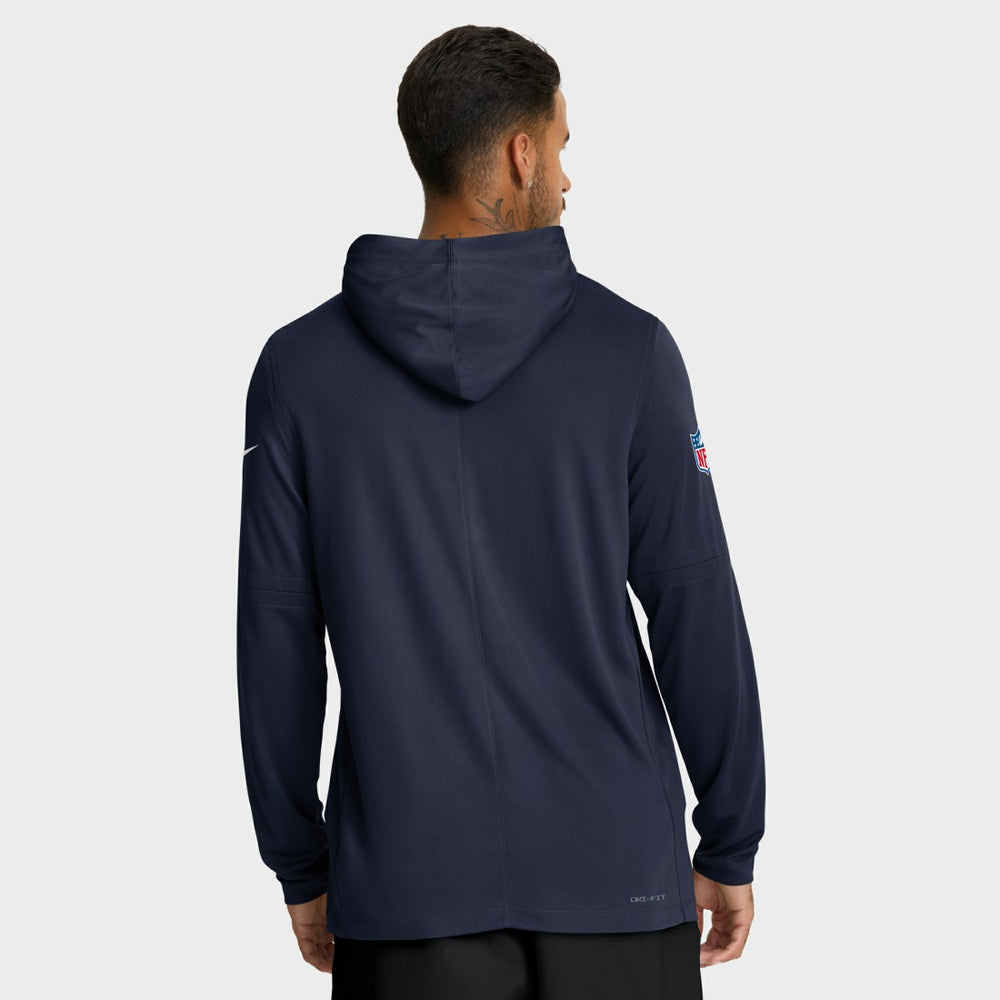Seattle Seahawks Sideline Pure Fury Performance Long Sleeve Hoodie T-Shirt College Navy