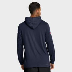 Seattle Seahawks Sideline Pure Fury Performance Long Sleeve Hoodie T-Shirt College Navy