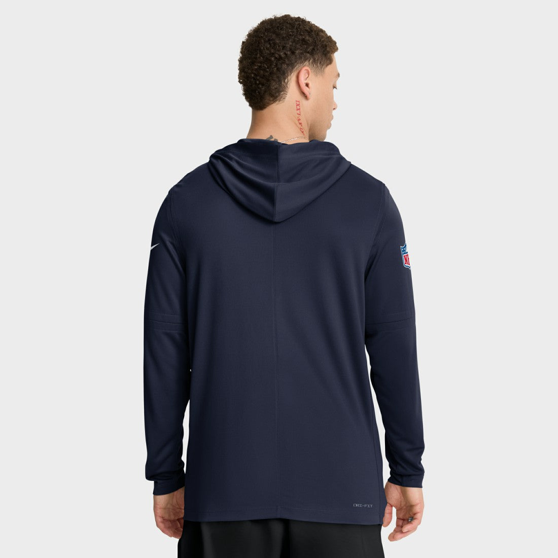 Tennessee Titans Sideline Pure Fury Performance Long Sleeve Hoodie T-Shirt Navy