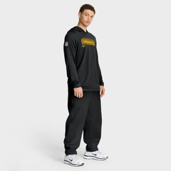 Washington Commanders Sideline Pure Fury Performance Long Sleeve Hoodie T-Shirt Black