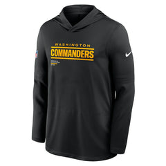 Washington Commanders Sideline Pure Fury Performance Long Sleeve Hoodie T-Shirt Black