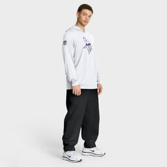 Minnesota Vikings Sideline Option Read Dri-FIT Long Sleeve Hoodie T-Shirt  White