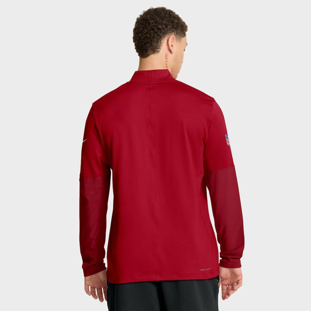 Atlanta Falcons Sideline Dri-FIT Half-Zip Pullover Red
