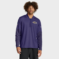 Baltimore Ravens Sideline Dri-FIT Half-Zip Pullover Purple