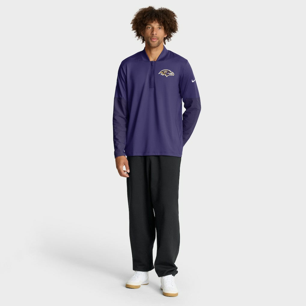Baltimore Ravens Sideline Dri-FIT Half-Zip Pullover Purple