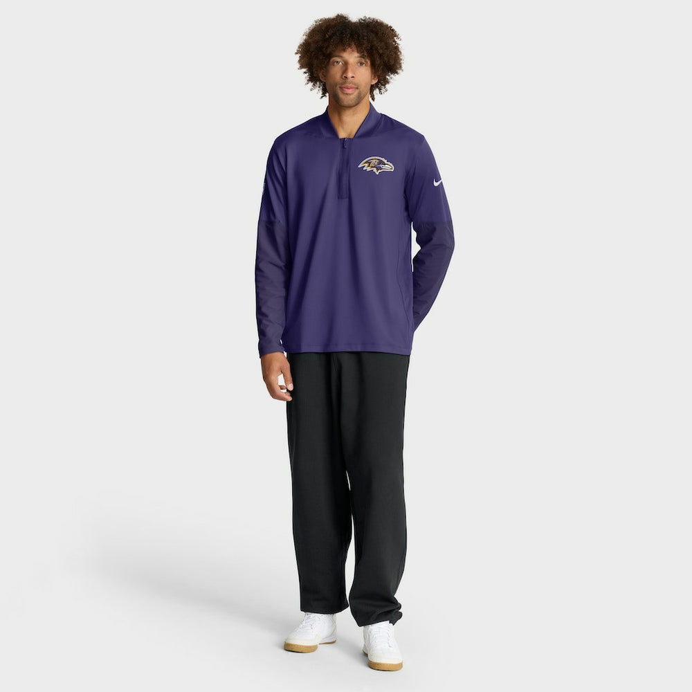 Baltimore Ravens Sideline Dri-FIT Half-Zip Pullover Purple