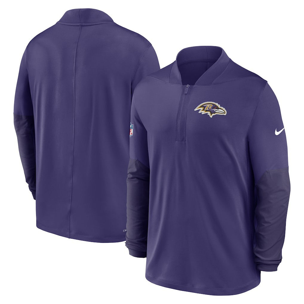 Baltimore Ravens Sideline Dri-FIT Half-Zip Pullover Purple