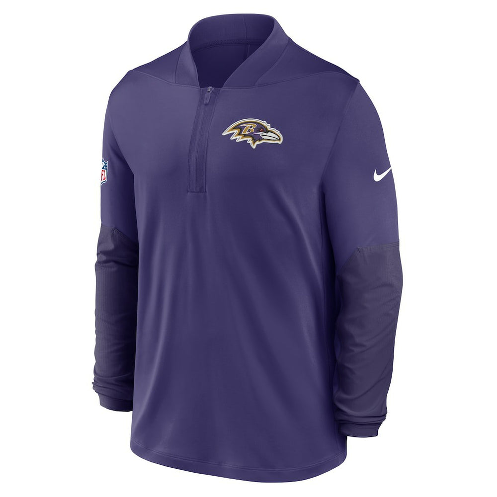 Baltimore Ravens Sideline Dri-FIT Half-Zip Pullover Purple