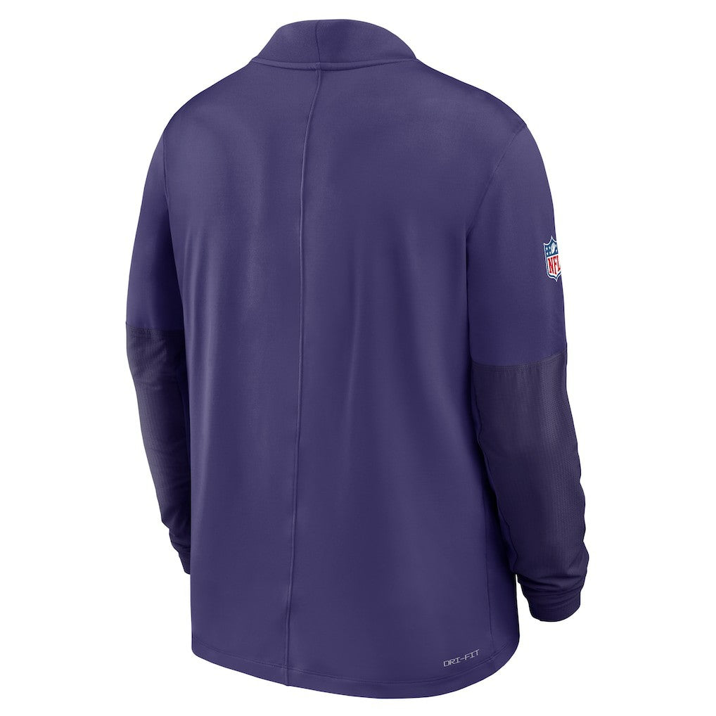 Baltimore Ravens Sideline Dri-FIT Half-Zip Pullover Purple
