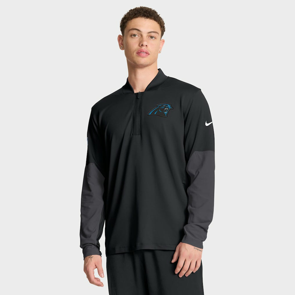 Carolina Panthers Sideline Dri-FIT Half-Zip Pullover Black