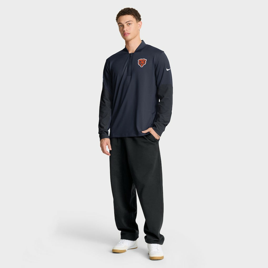 Chicago Bears Sideline Dri-FIT Half-Zip Pullover Navy