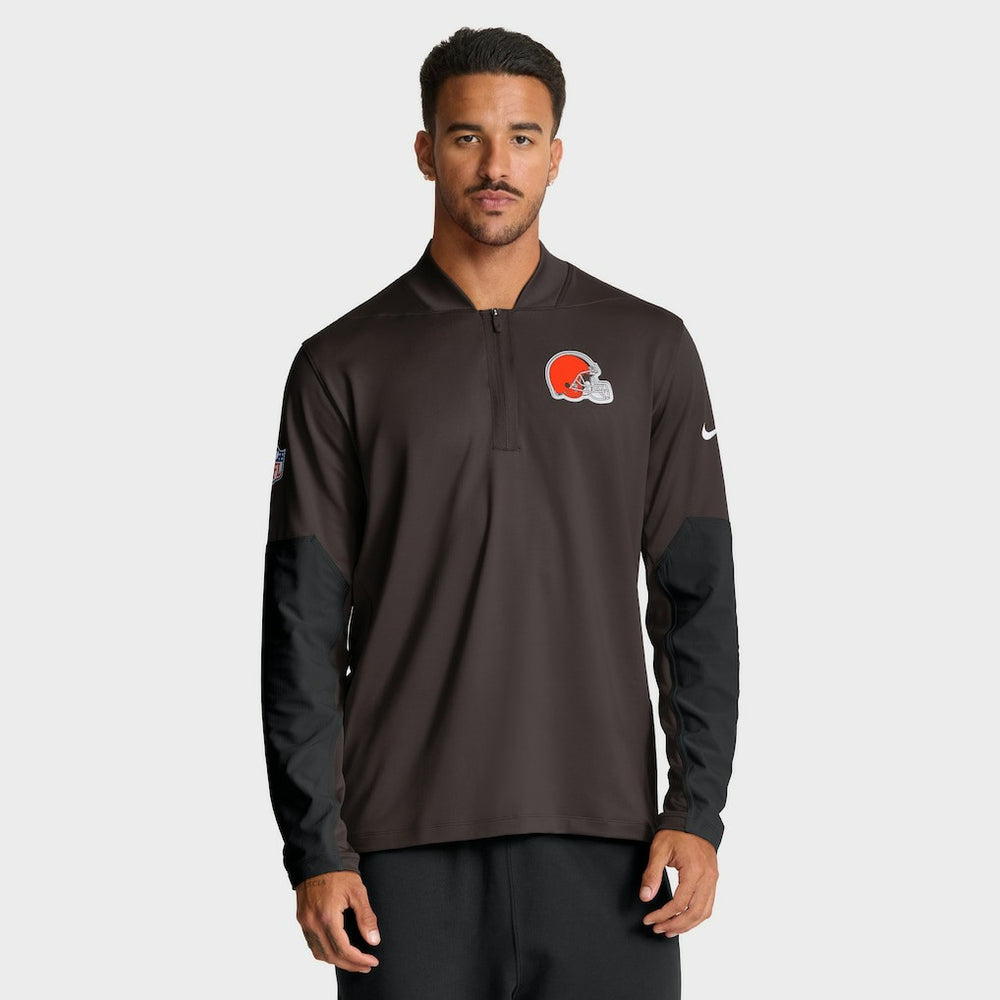 Cleveland Browns Sideline Dri-FIT Half-Zip Pullover Brown