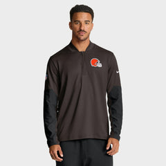 Cleveland Browns Sideline Dri-FIT Half-Zip Pullover Brown