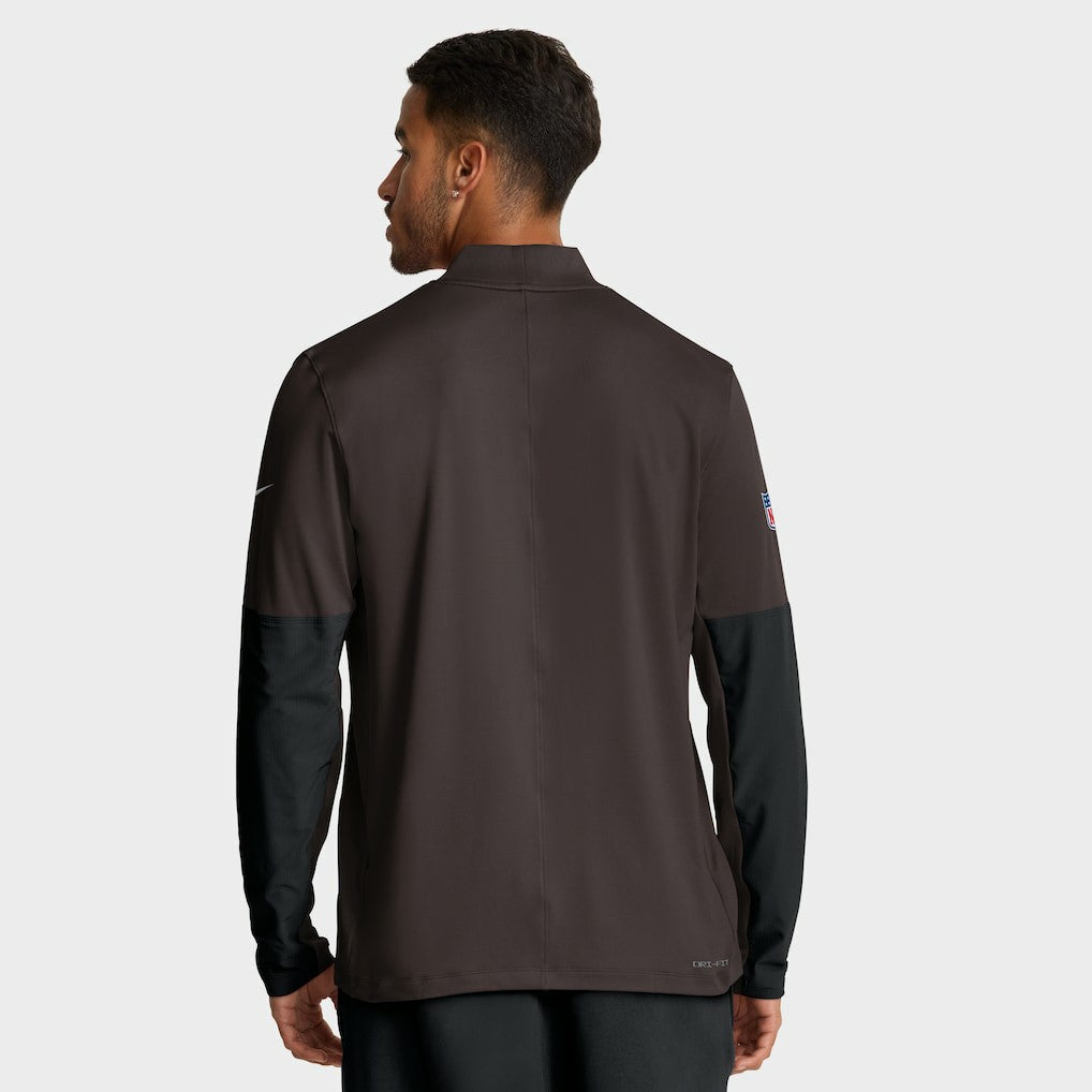 Cleveland Browns Sideline Dri-FIT Half-Zip Pullover Brown