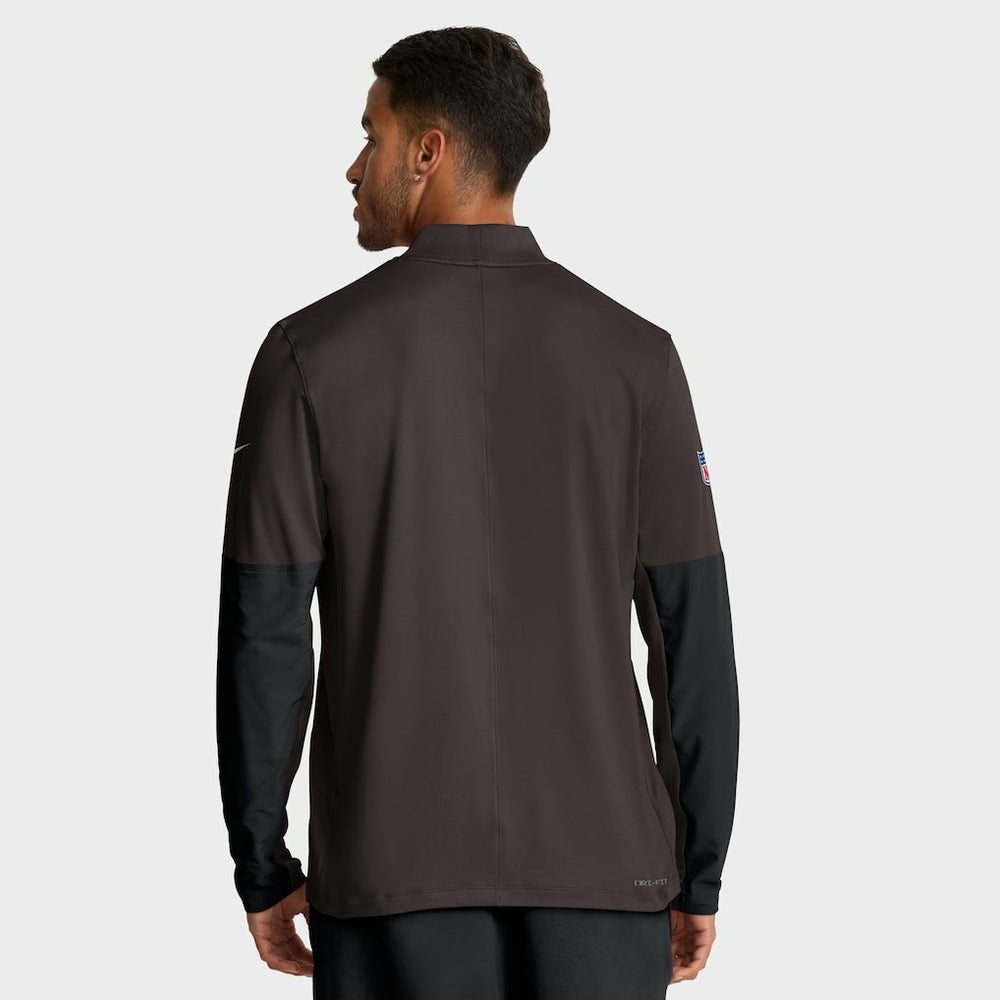Cleveland Browns Sideline Dri-FIT Half-Zip Pullover Brown