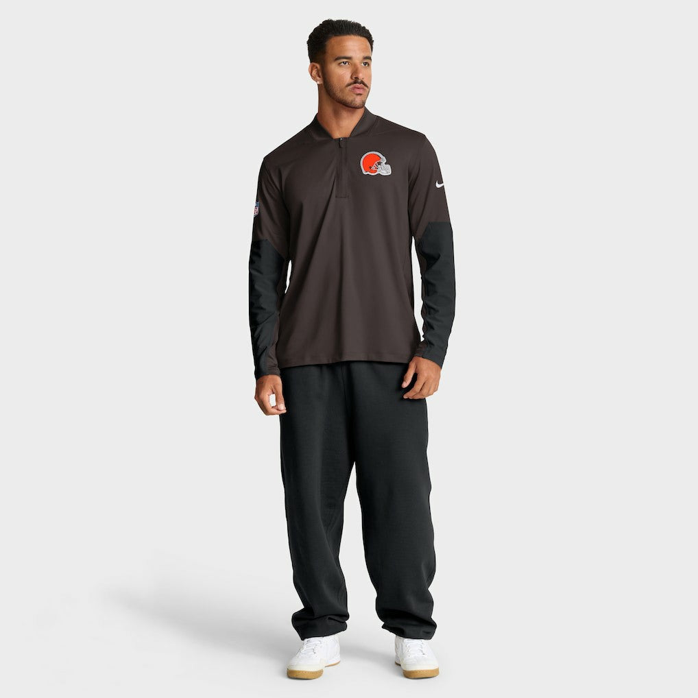 Cleveland Browns Sideline Dri-FIT Half-Zip Pullover Brown