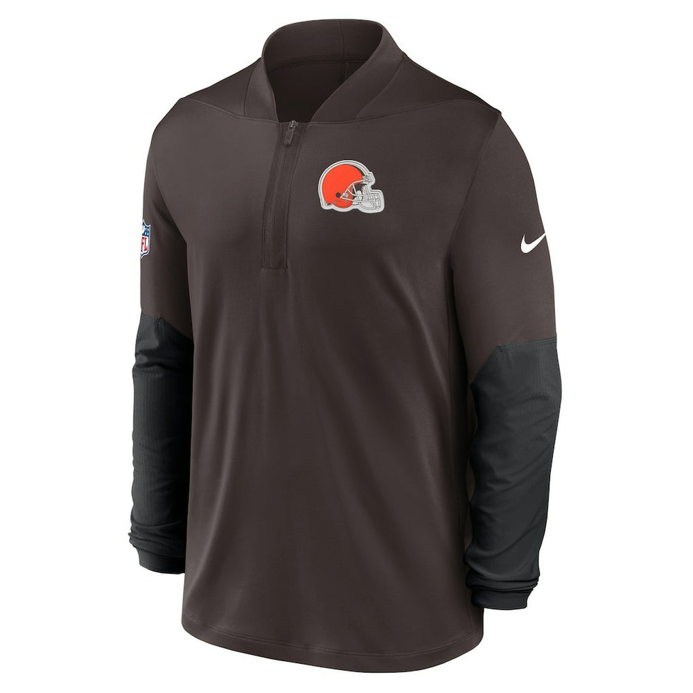 Cleveland Browns Sideline Dri-FIT Half-Zip Pullover Brown