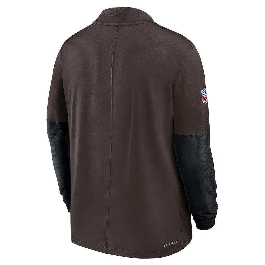 Cleveland Browns Sideline Dri-FIT Half-Zip Pullover Brown