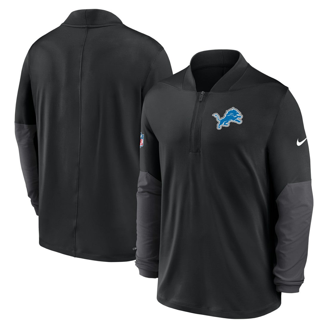 Detroit Lions Sideline Dri-FIT Half-Zip Pullover Black