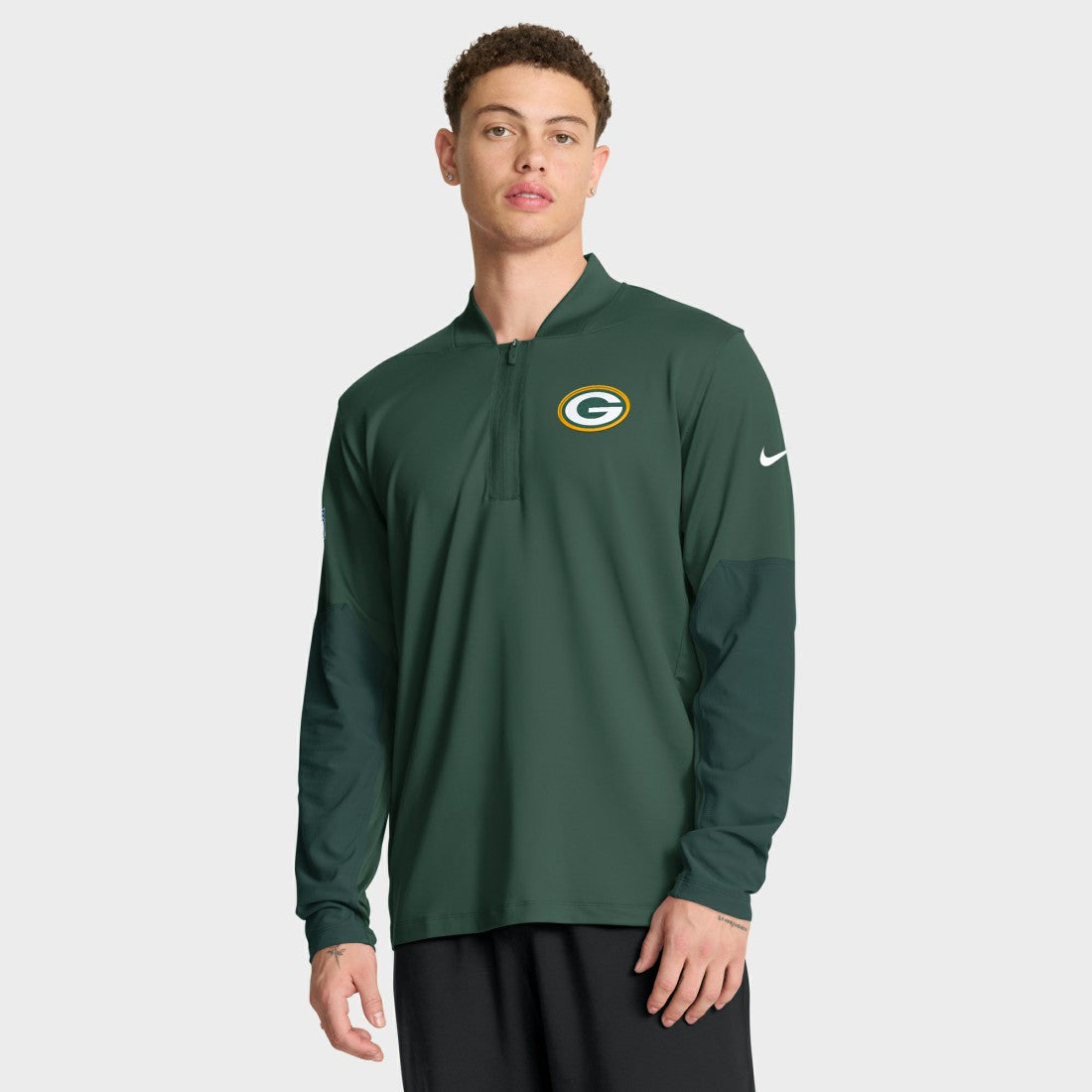 Green Bay Packers Sideline Dri-FIT Half-Zip Pullover Green