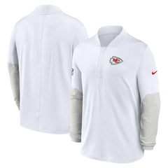 Kansas City Chiefs Sideline Dri-FIT Half-Zip Pullover White