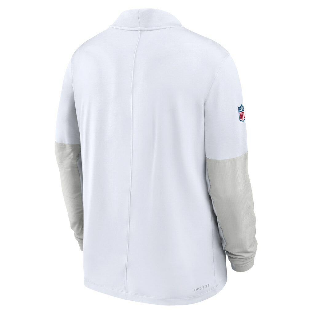 Kansas City Chiefs Sideline Dri-FIT Half-Zip Pullover White