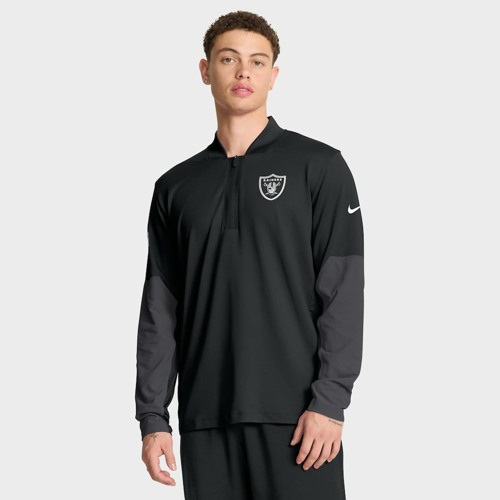Las Vegas Raiders Sideline Dri-FIT Half-Zip Pullover Black