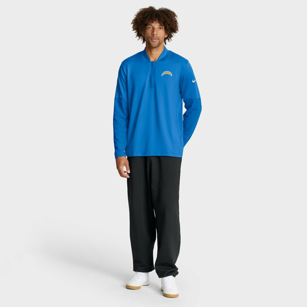 Los Angeles Chargers Sideline Dri-FIT Half-Zip Pullover Powder Blue