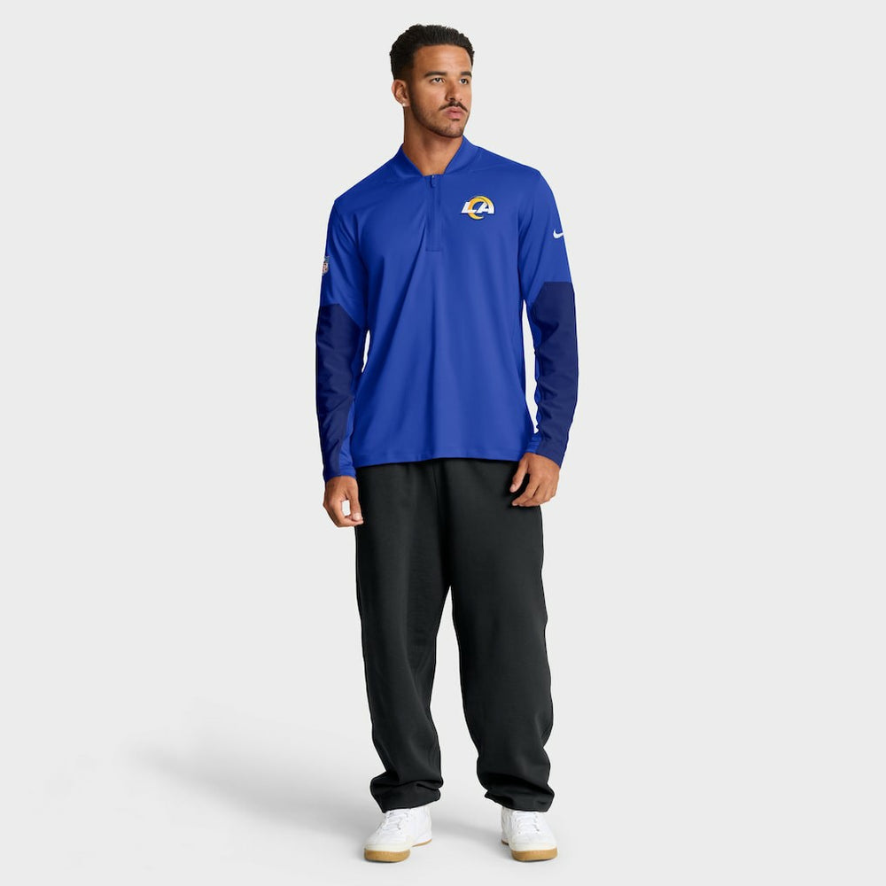 Los Angeles Rams Sideline Dri-FIT Half-Zip Pullover Royal