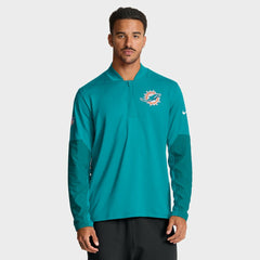 Miami Dolphins Sideline Dri-FIT Half-Zip Pullover Aqua
