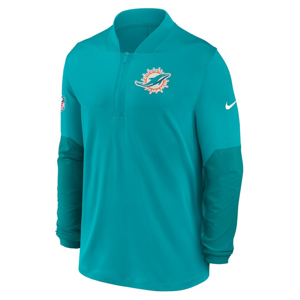 Miami Dolphins Sideline Dri-FIT Half-Zip Pullover Aqua
