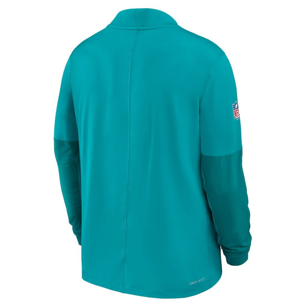 Miami Dolphins Sideline Dri-FIT Half-Zip Pullover Aqua