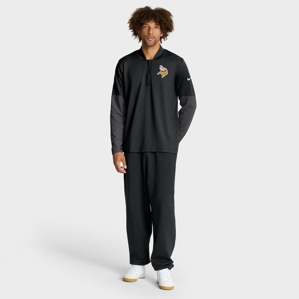 Minnesota Vikings Sideline Dri-FIT Half-Zip Pullover Black