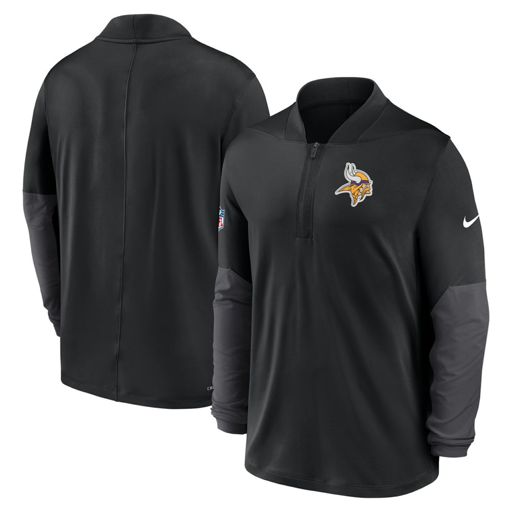 Minnesota Vikings Sideline Dri-FIT Half-Zip Pullover Black