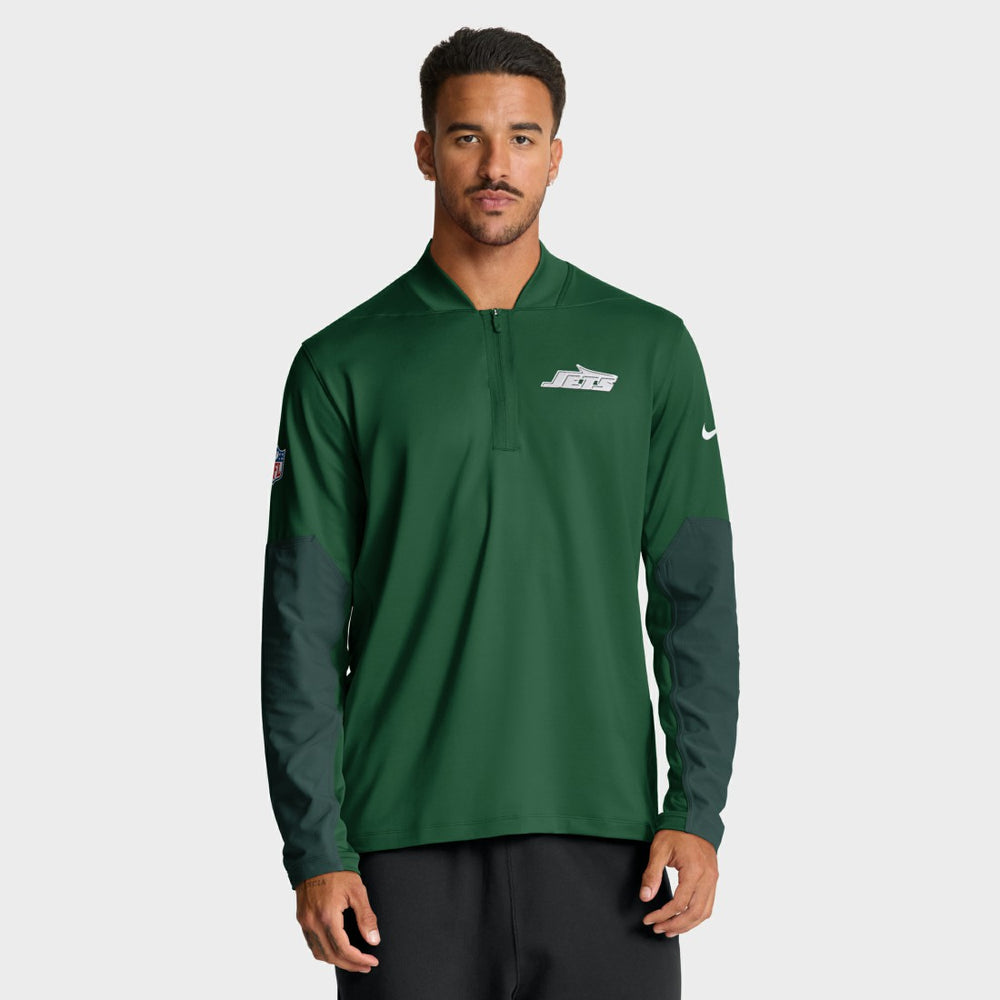 New York Jets Sideline Dri-FIT Half-Zip Pullover Green