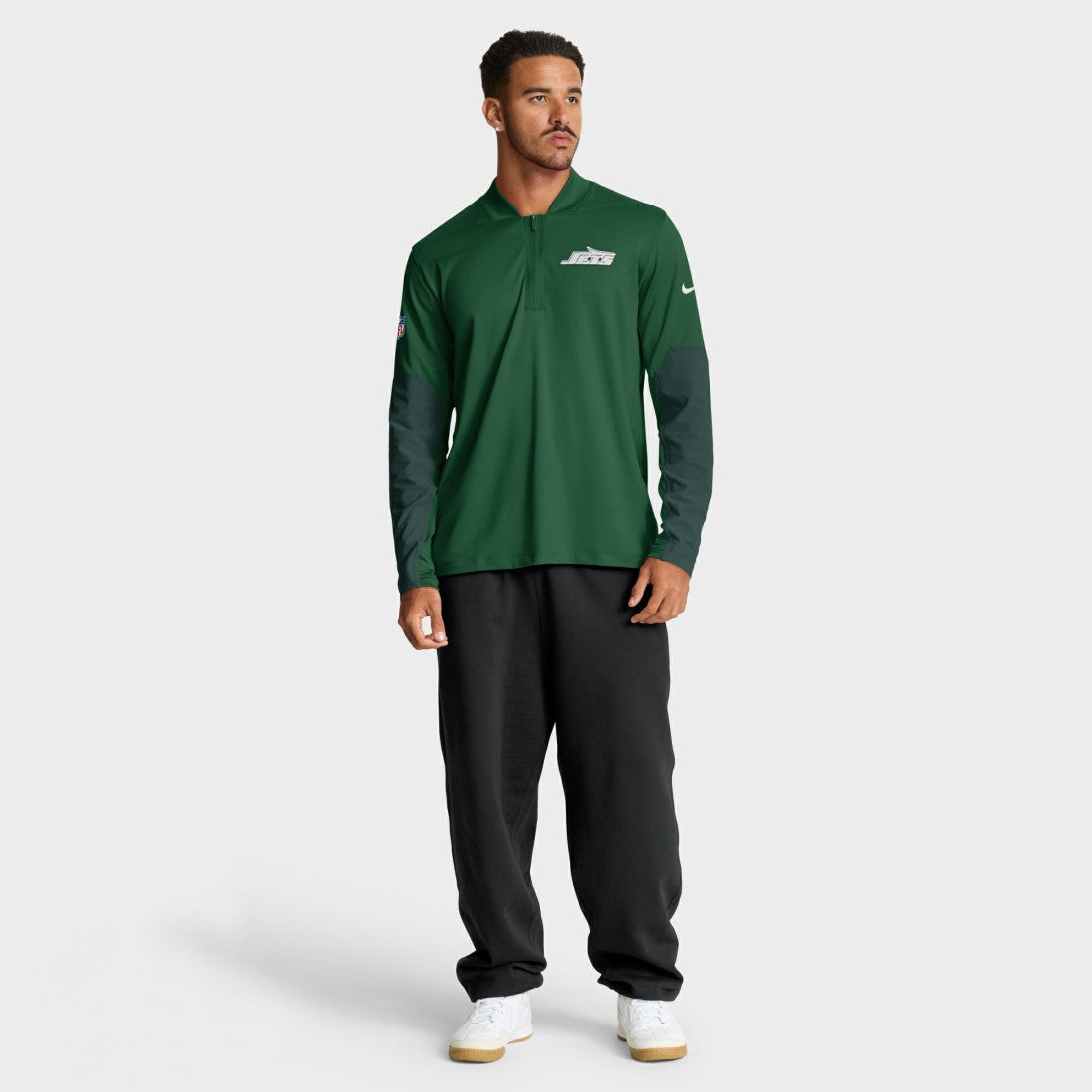 New York Jets Sideline Dri-FIT Half-Zip Pullover Green