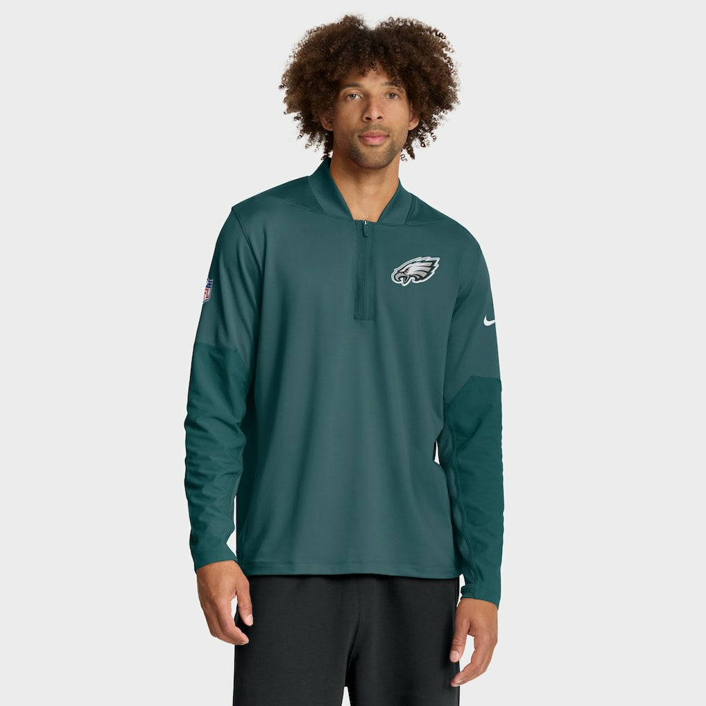 Philadelphia Eagles Sideline Dri-FIT Half-Zip Pullover Green