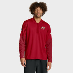 San Francisco 49ers Sideline Dri-FIT Half-Zip Pullover Scarlet