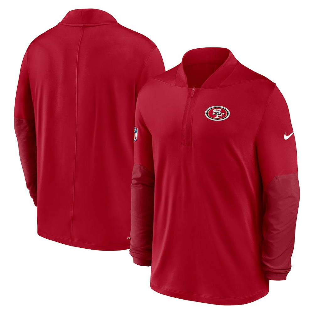San Francisco 49ers Sideline Dri-FIT Half-Zip Pullover Scarlet
