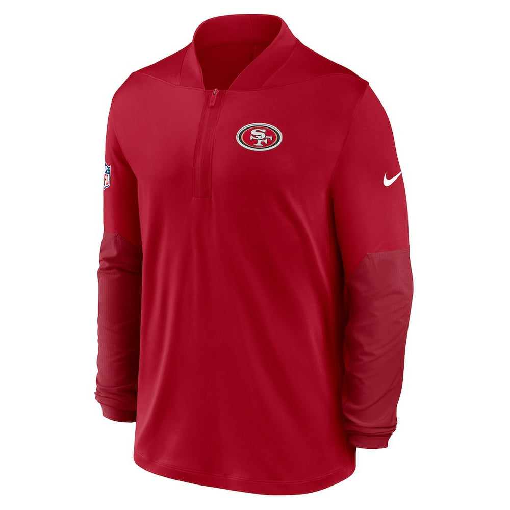 San Francisco 49ers Sideline Dri-FIT Half-Zip Pullover Scarlet