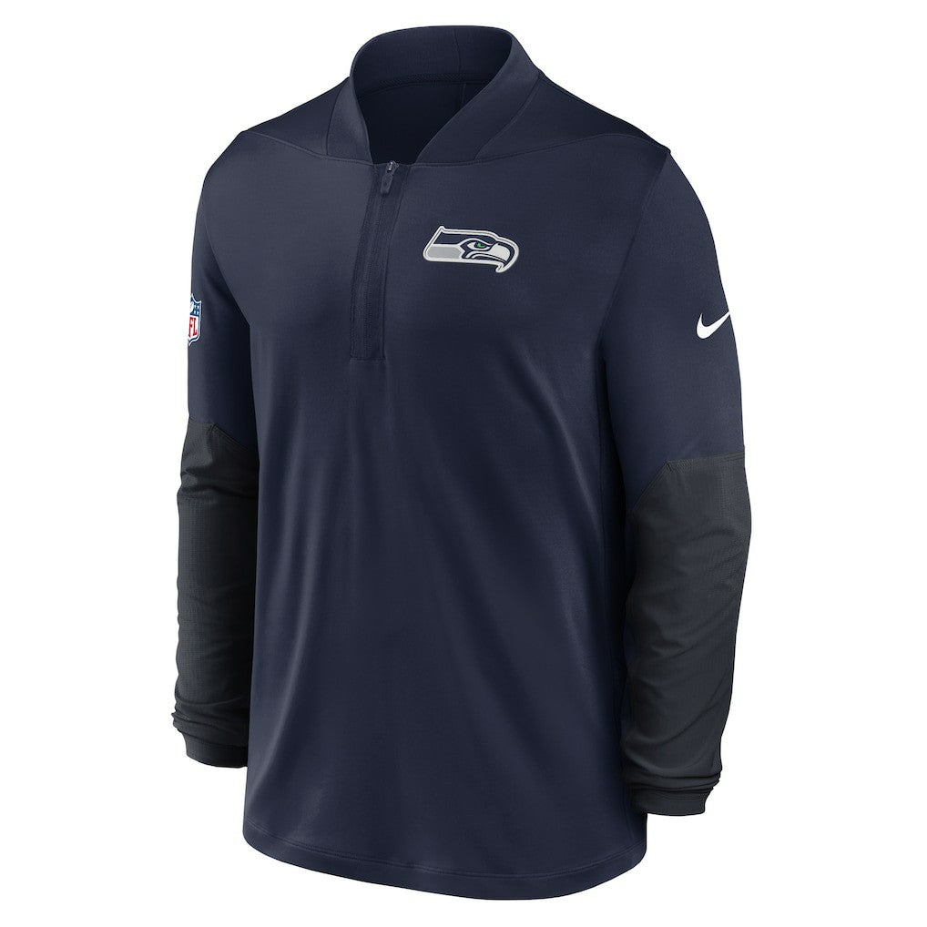 Seattle Seahawks Sideline Dri-FIT Half-Zip Pullover College Navy