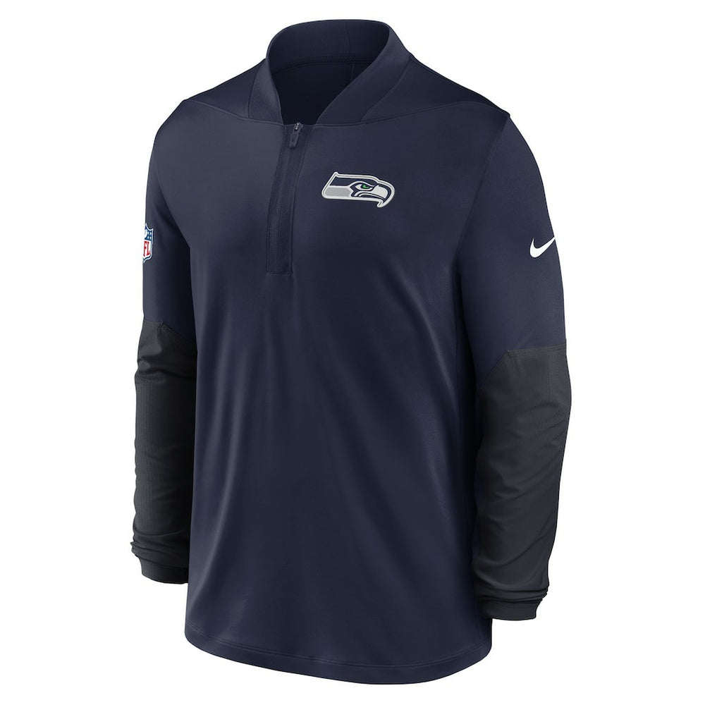 Seattle Seahawks Sideline Dri-FIT Half-Zip Pullover College Navy