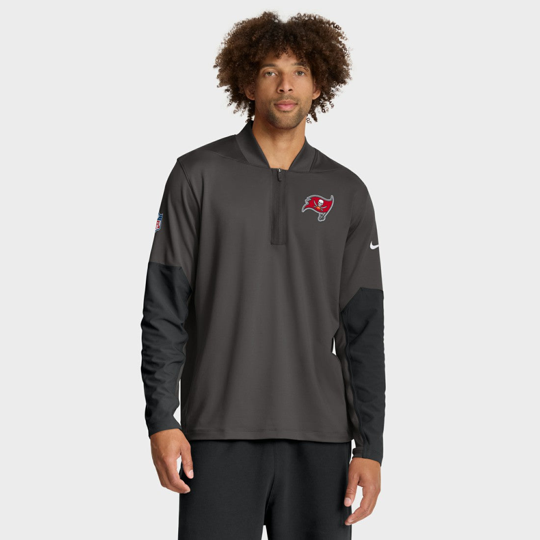 Tampa Bay Buccaneers Sideline Dri-FIT Half-Zip Pullover Pewter