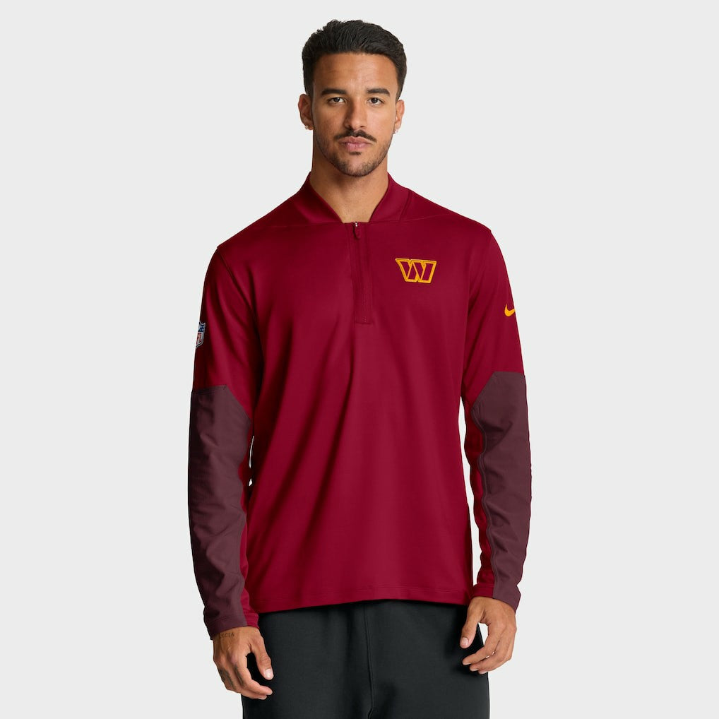 Washington Commanders Sideline Dri-FIT Half-Zip Pullover Burgundy