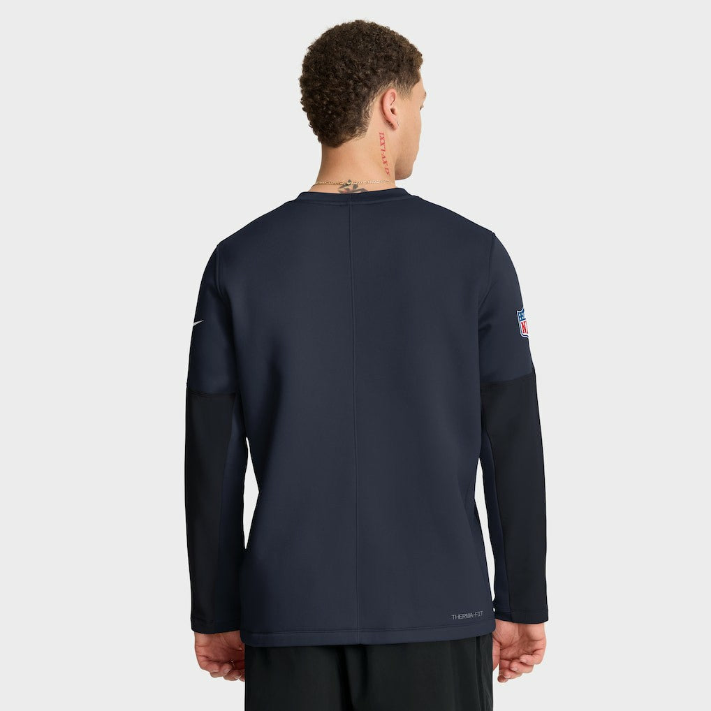 Chicago Bears Sideline Coach Therma-FIT Long Sleeve T-Shirt Navy